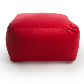 Pouf quadrato rosso front