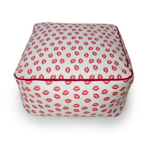 Pouf quadrato fodera Pattern Kiss OK