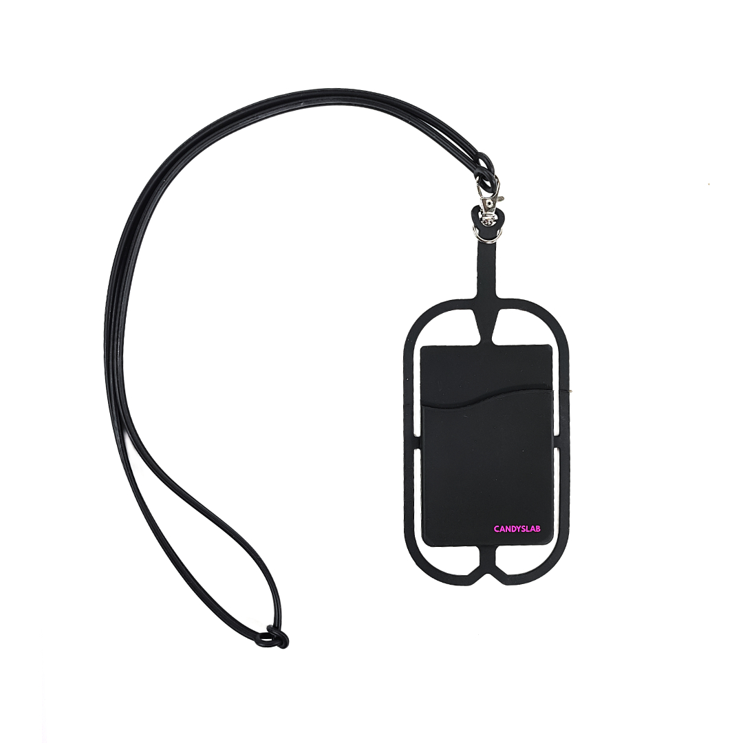 porta cellulare silicone nero Porta cellulare collo nero