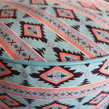 Pouf rotondo sfoderabile con cerniera e manico con pattern CANDYSLAB Tribale - immagine 2
