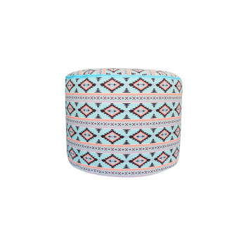 Pouf rotondo sfoderabile con cerniera e manico con pattern CANDYSLAB Tribale