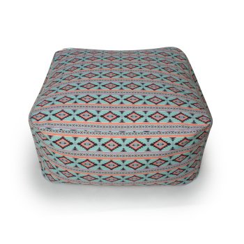 Pouf Quadrato sfoderabile con cerniera e manico con pattern CANDYSLAB Tribale