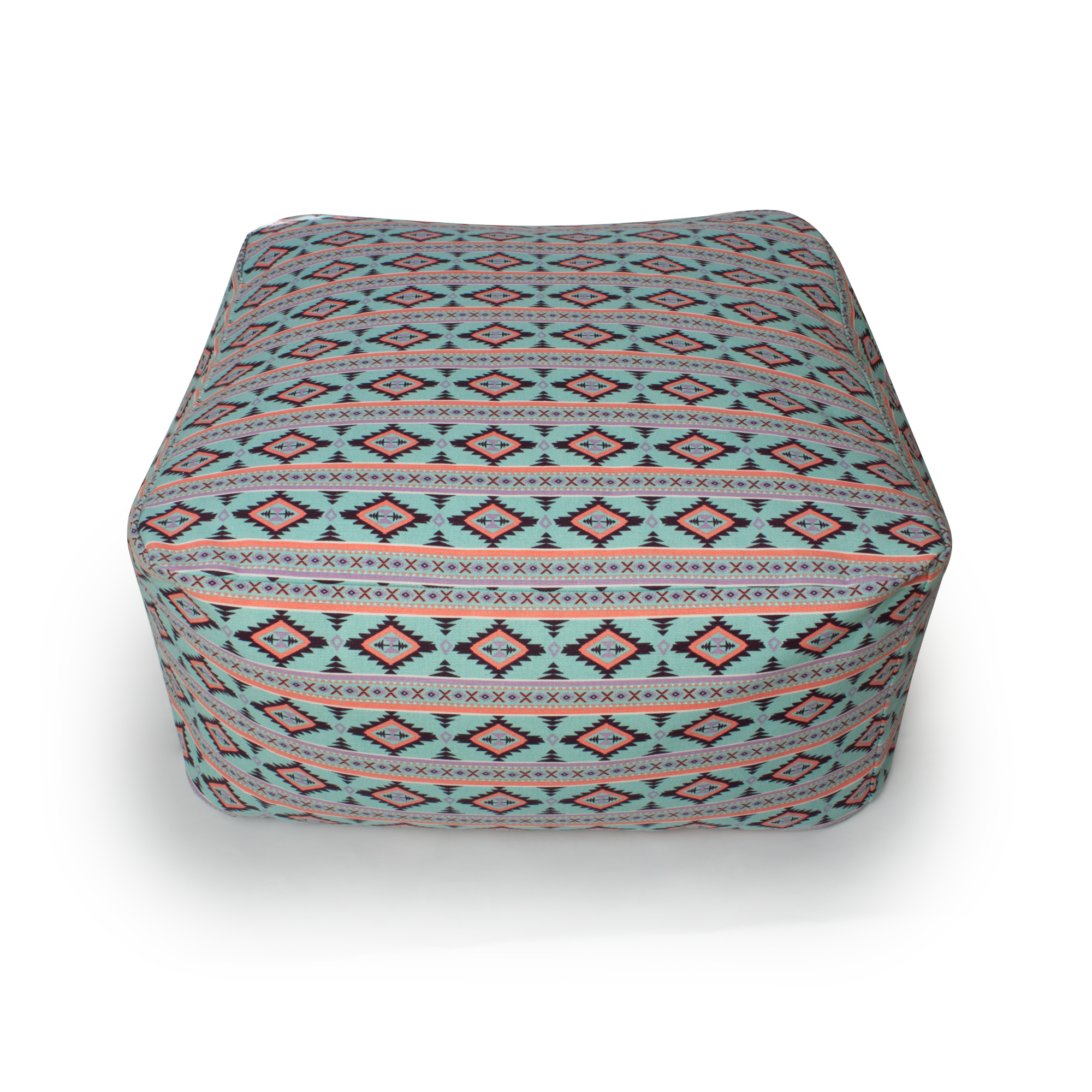 OLYMPUS DIGITAL CAMERA Pouf Quadrato sfoderabile con cerniera e manico con pattern CANDYSLAB Tribale - immagine 1